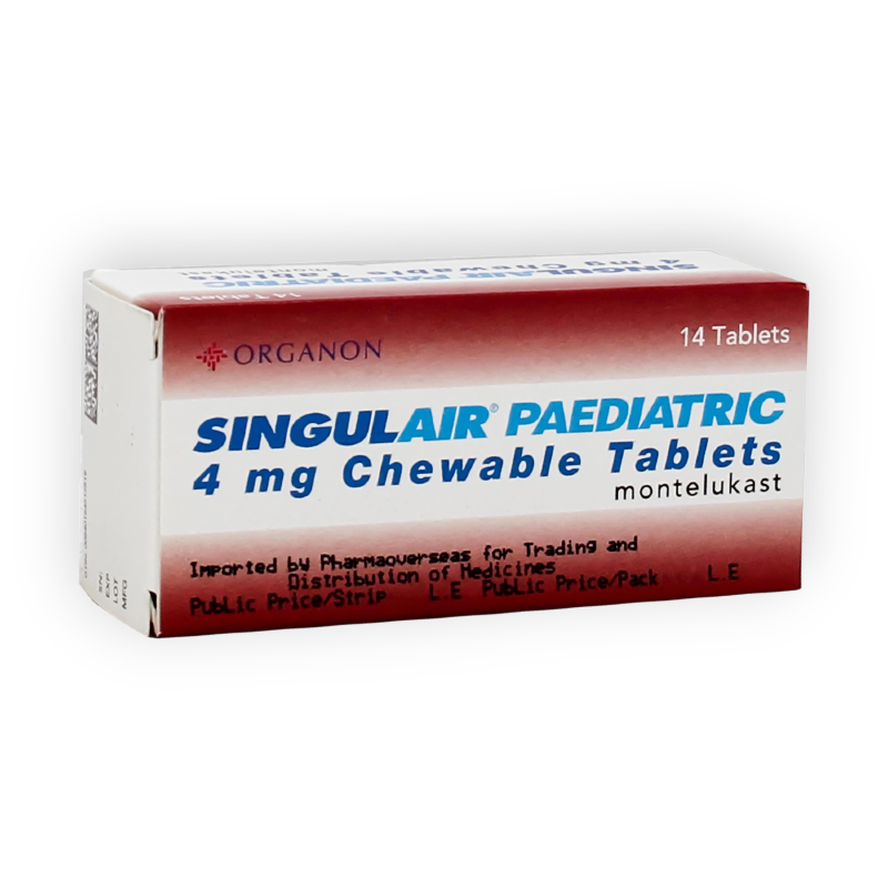 SINGULAIR PED. 4 MG 14 CHEW TABLET