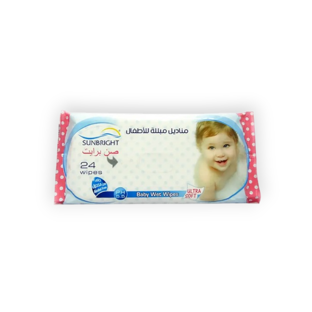 SUNBRIGHT BABY WIPES 24 WIPES
