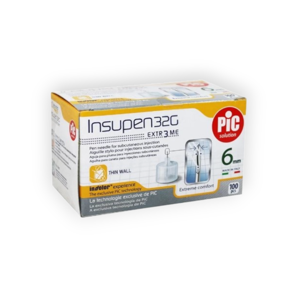 PIC INSUPEN 6MM PEN NEEDLE 100  PIECES