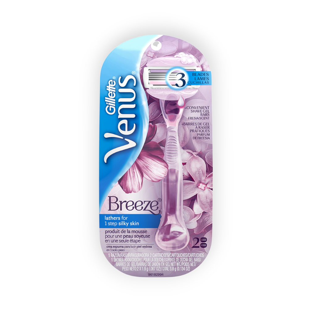 GILLETTE VENUS BREEZE MACHINE + 2 BLADES