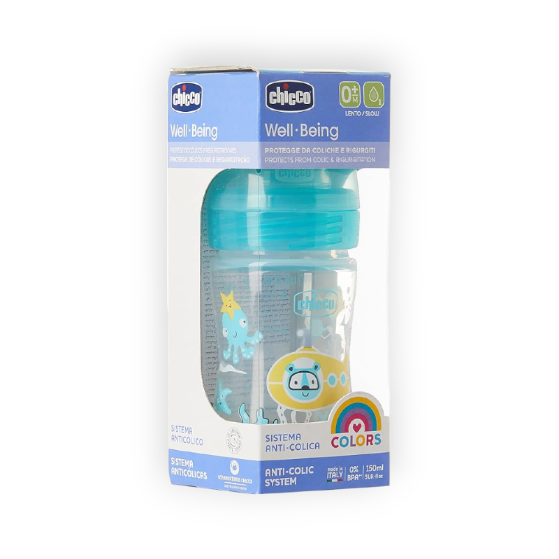 CHICCO BIBERON WELL BEING (0+MONTH)150ML 58525