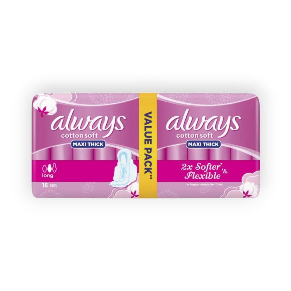 ALWAYS MAXI THICK COTTON SOFT 16 PADS