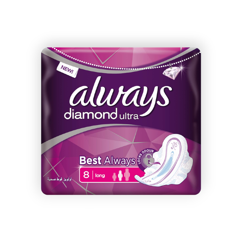 ALWAYS DIAMOND ULTRA THIN 8 PADS