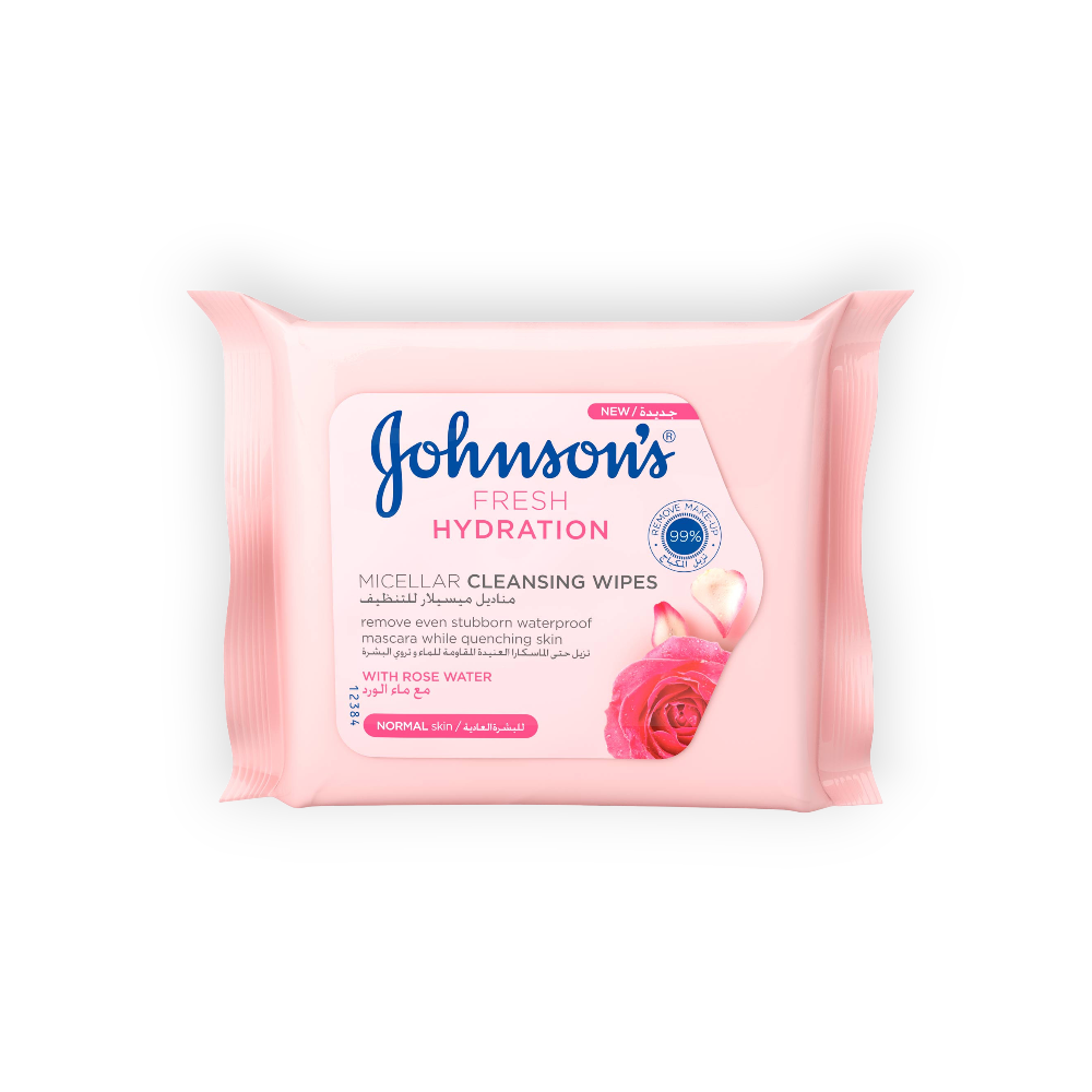 JOHNSONS HYDRATION MICELLAR CLEANSING 25WIPES