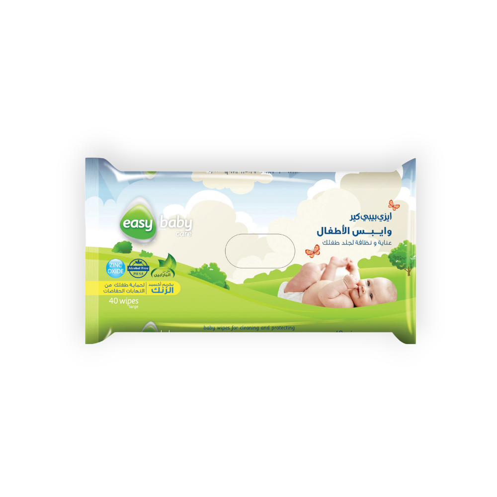 EASY BABY CARE ZINC OXIDE WIPES 40