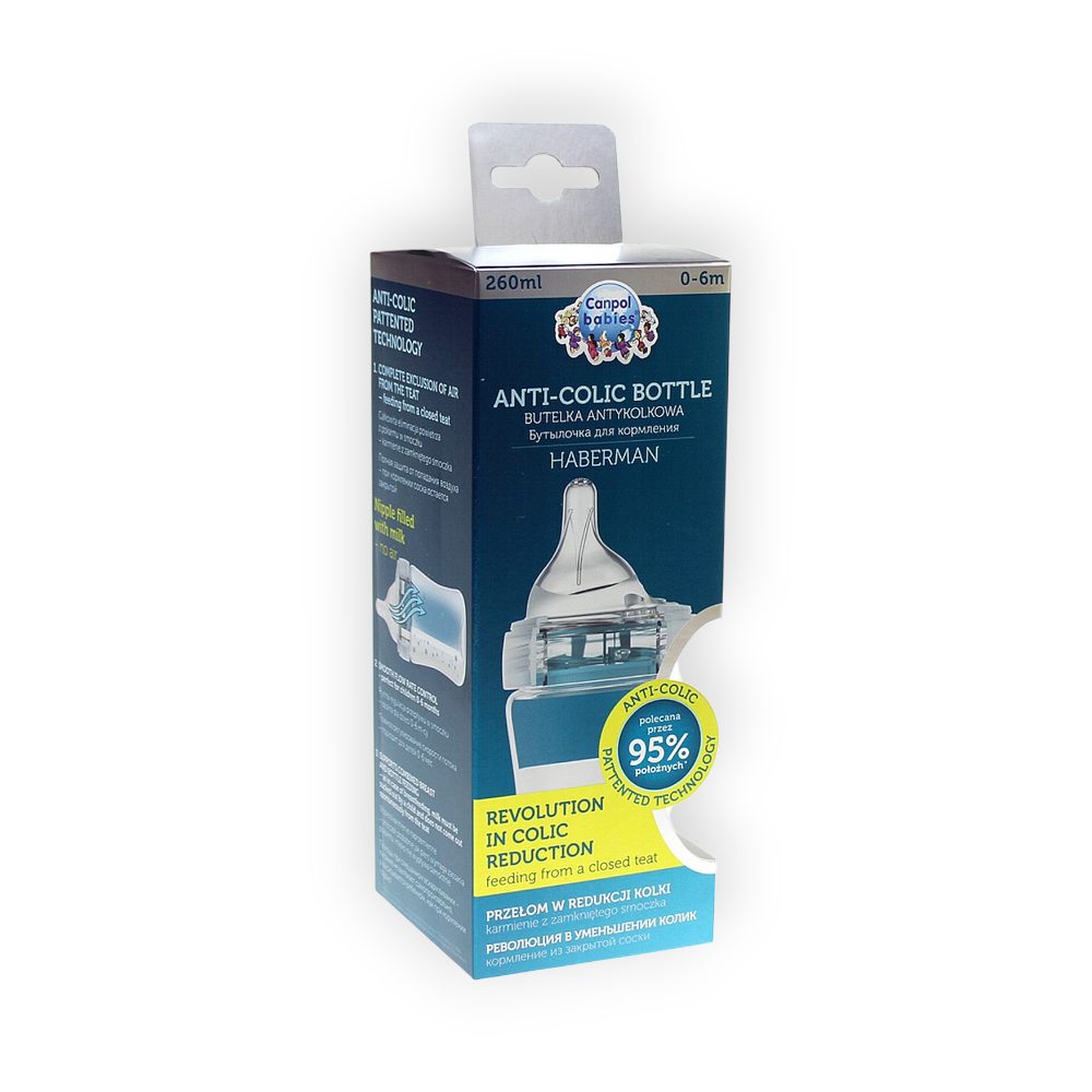 CANPOL BABIES ANTI COLIC BOTTLE HABERMAN 0-6 MONTH 260Ml