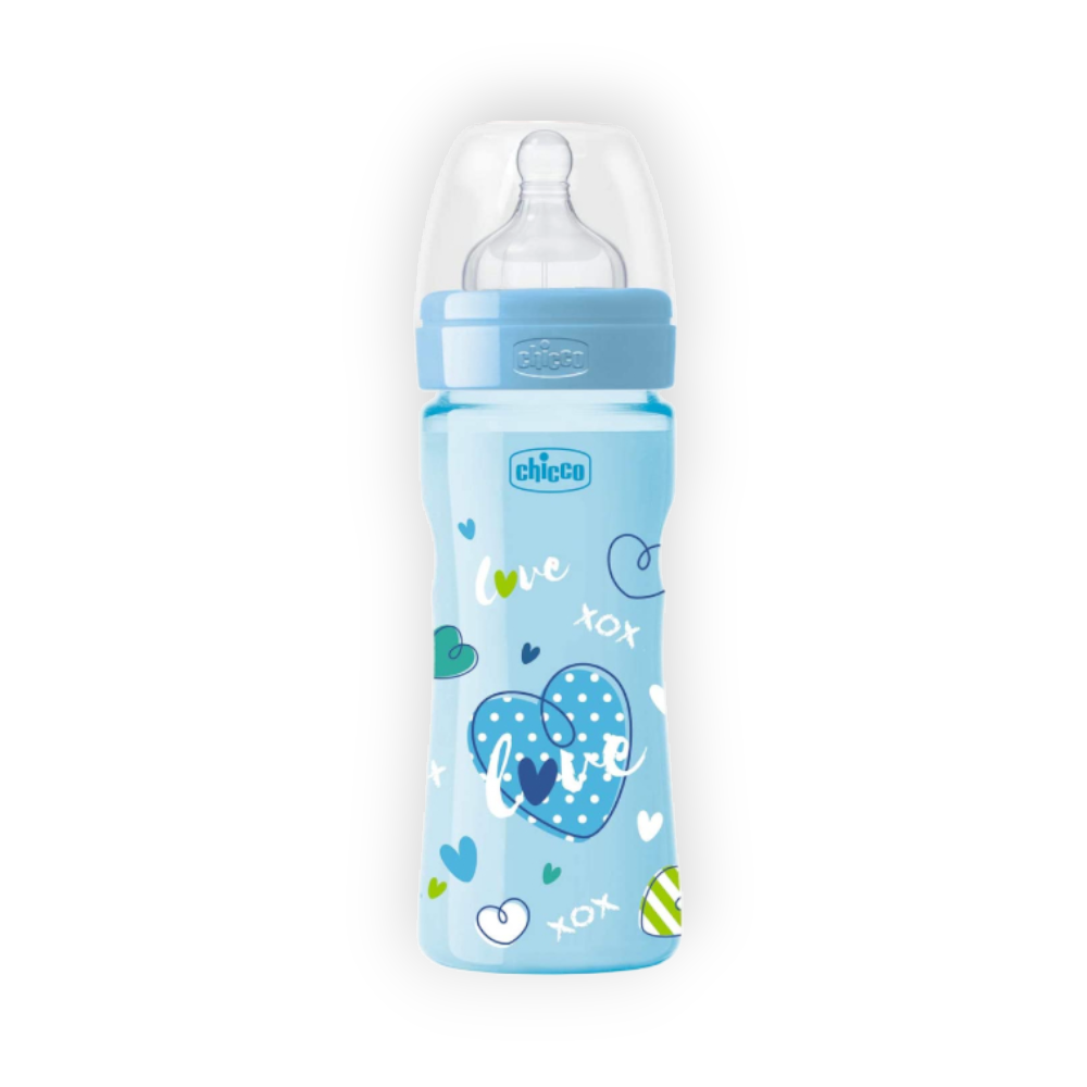CHICCO BIBERON SILICON (2+MONTH)250ML( BOY)
