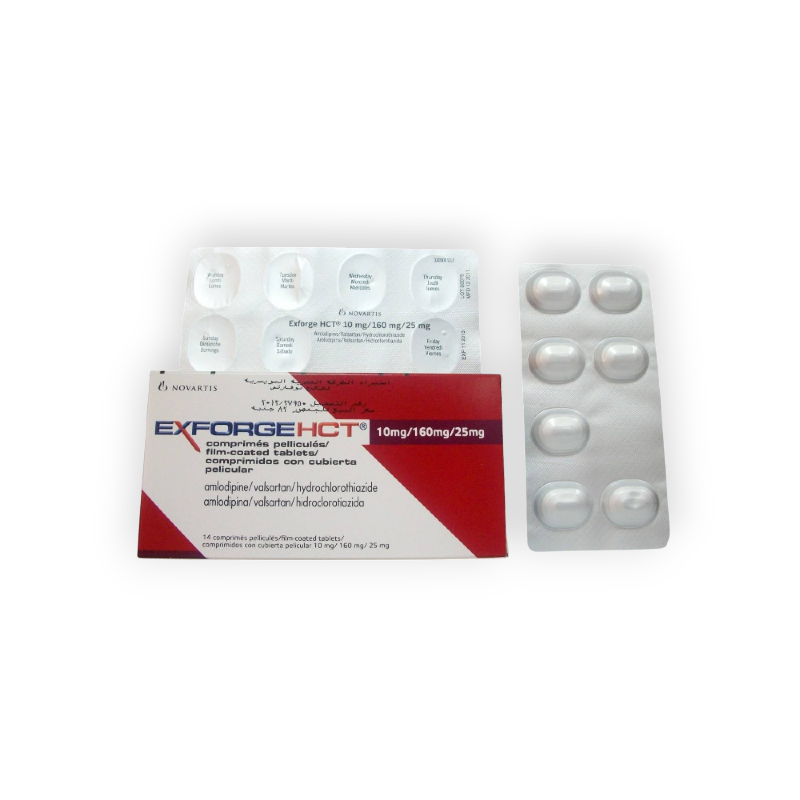 EXFORGE HCT 10 MG / 160 MG / 25 MG 14 TABLET