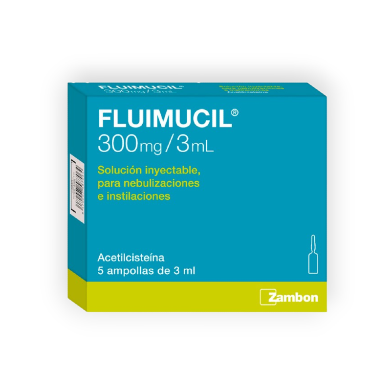 FLUIMUCIL 300MG/3ML 5 AMPULES