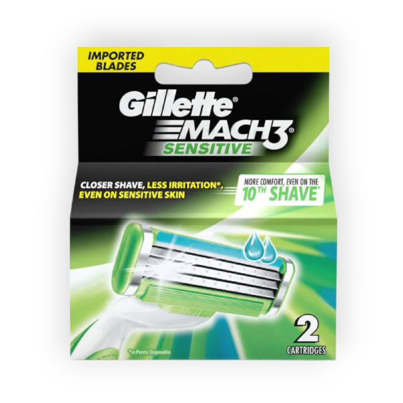 GILLETTE MACH 3 SENSITIVE 2 BLADES