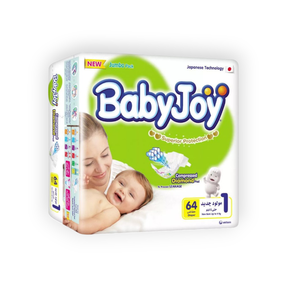 BABYJOY NEW BORN UP TO 4KG 64  DIAPERPER