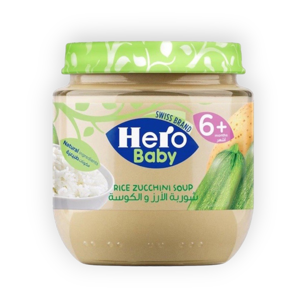 HERO BABY RICE ZUCCHINI SOUP 130 GM JAR