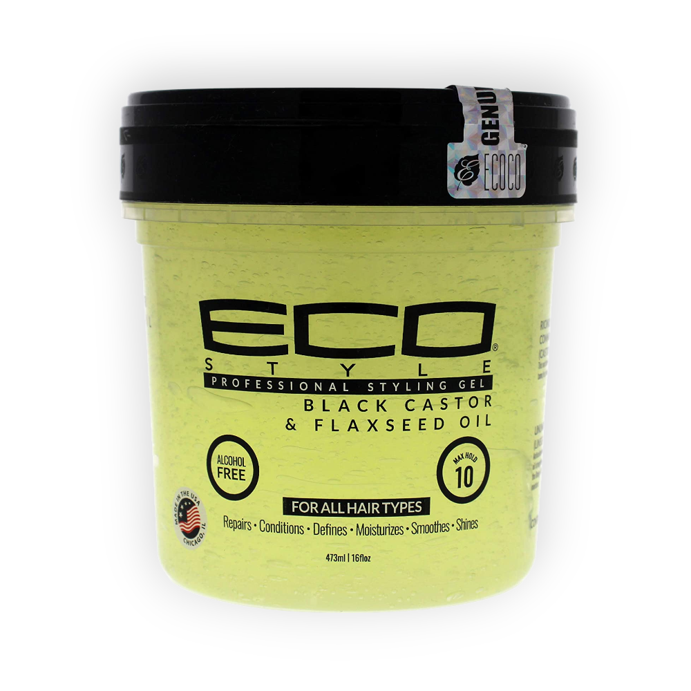 ECO GEL BLACK CASTOR&FLAXSEED OIL 473 ML