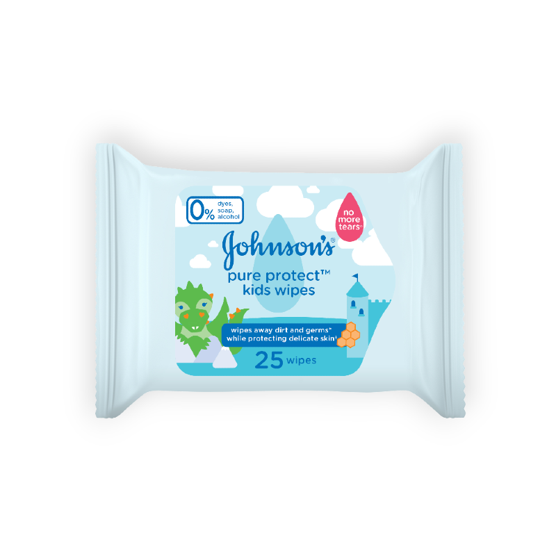 JOHNSONE PURE PROTECT KIDS WIPES 25 WIPES