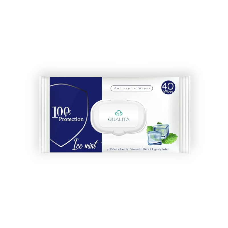QUALITA WIPES ICE MINT 40 WIPES 168