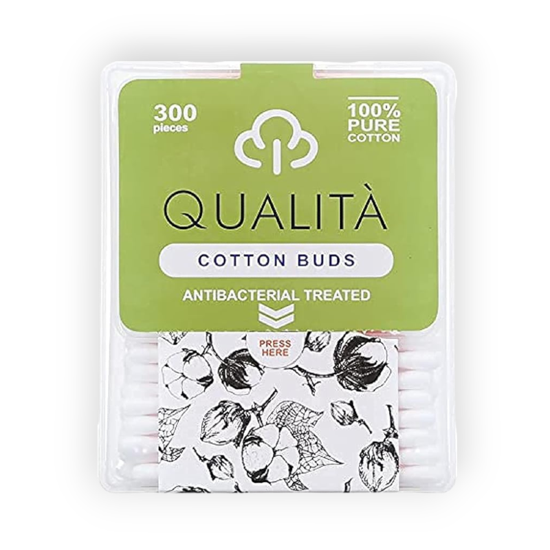 QUALITA COTTON BUDS ANTIBACTERIAL 300 Piece 137