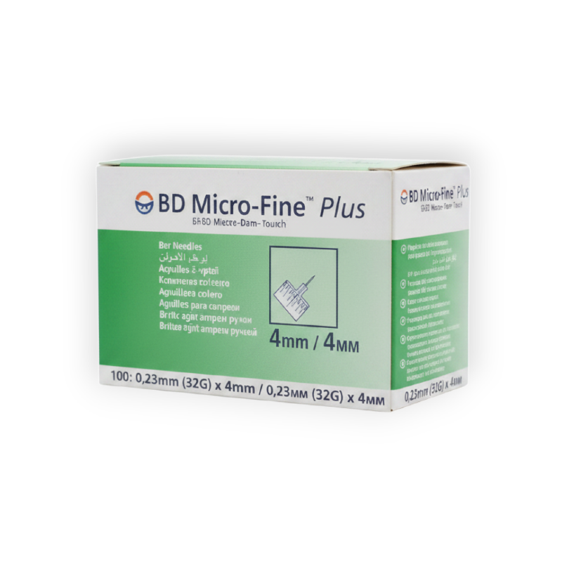 BD MICRO FINE PLUS 4MM 100 PIECES