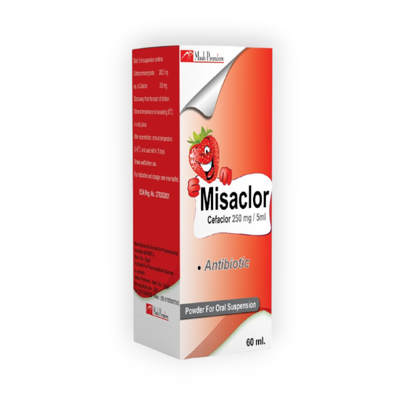 MISACLOR 250 MG/5 ML SUSPENSION 60 ML