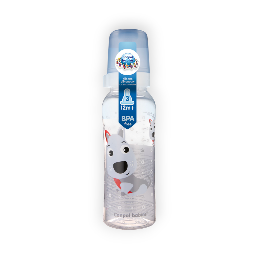 CANPOL PLASTIC BOTTLE +12 MONTH 250ML 11/840