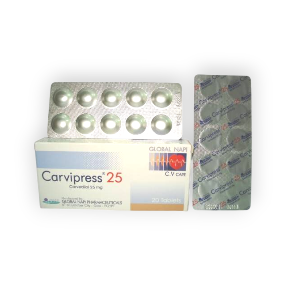 CARVIPRESS 25 MG 20 TABLET
