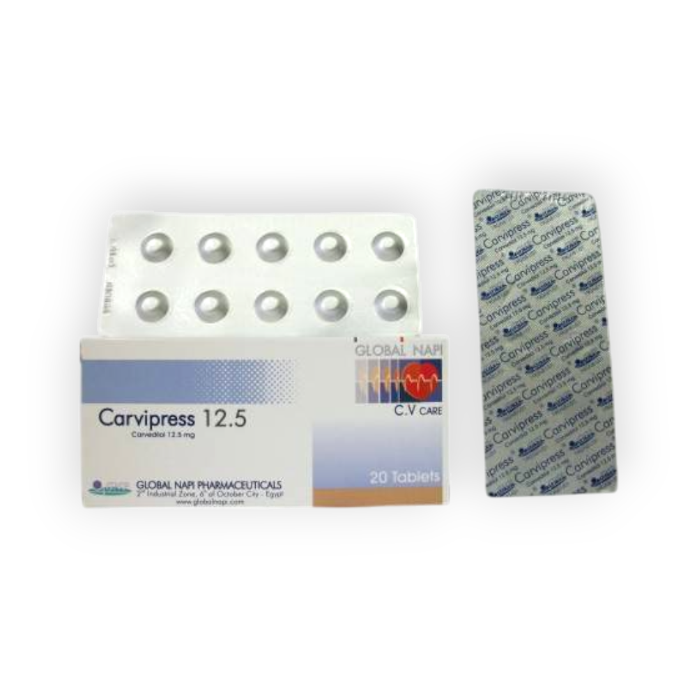 CARVIPRESS 12.5 MG 20 TABLET