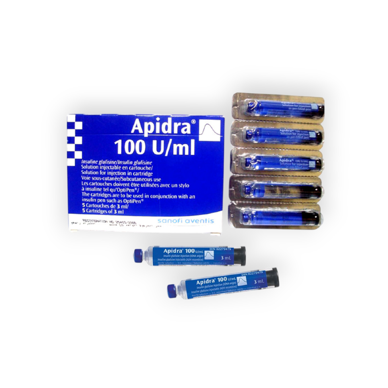 APIDRA  100 U / ML  5 CARTRIDGES  3 ML