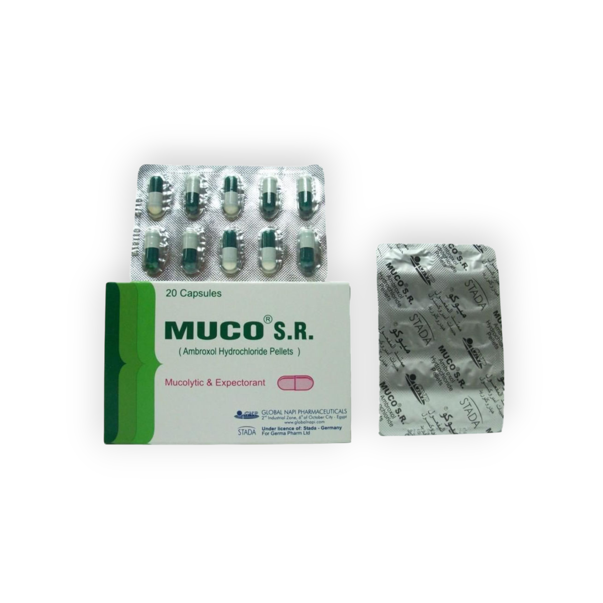 MUCO SR 75 MG 20 CAPSULES