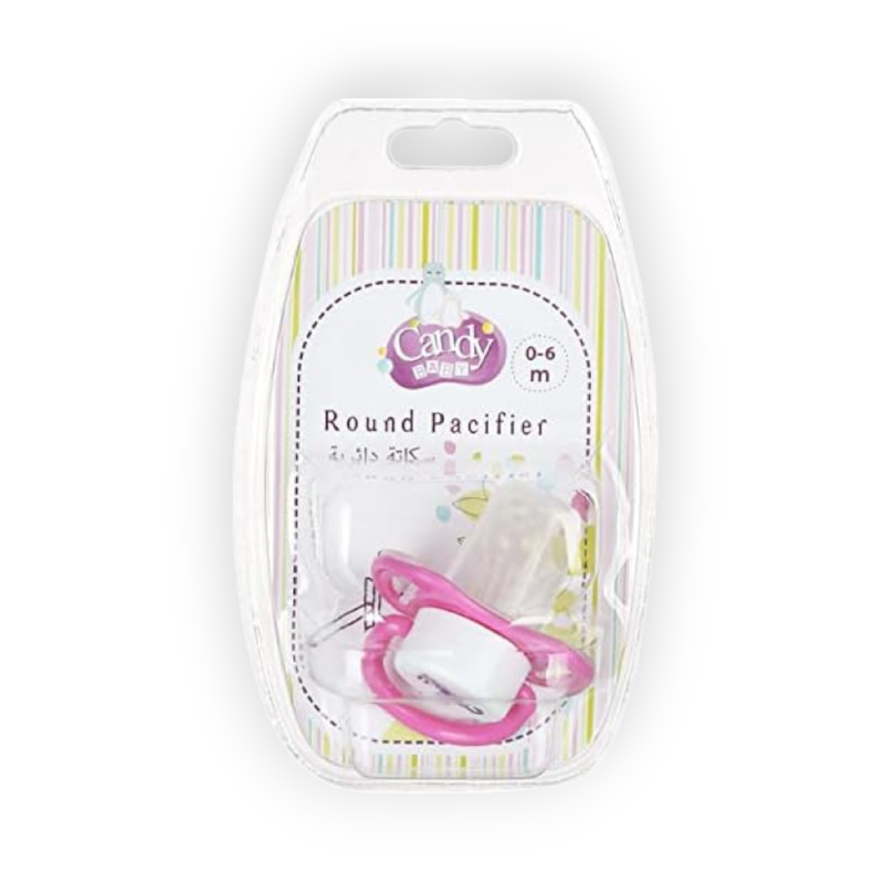 CANDY BABY ROUND PACIFIER 0-6MONTH