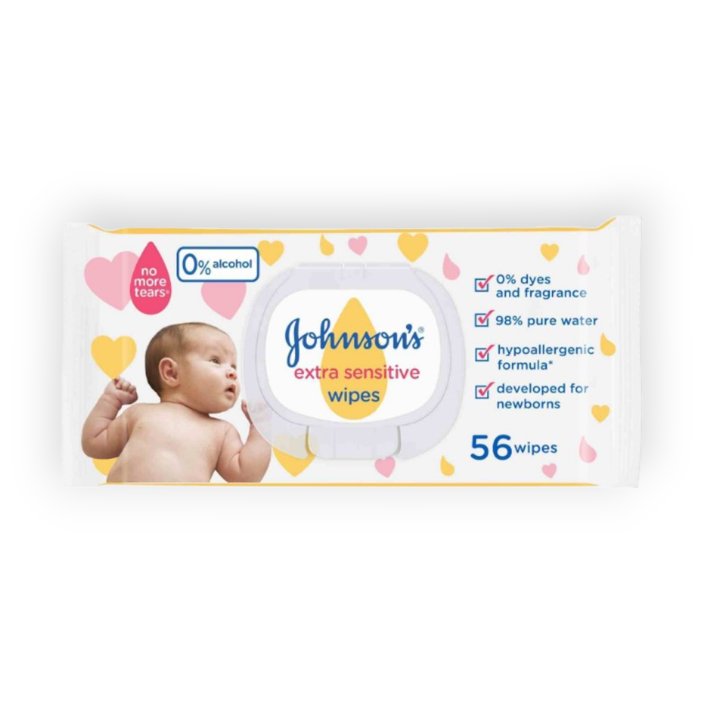 JOHNSONS EXTRA SENSITIVE WIPES 56 WIPES 250